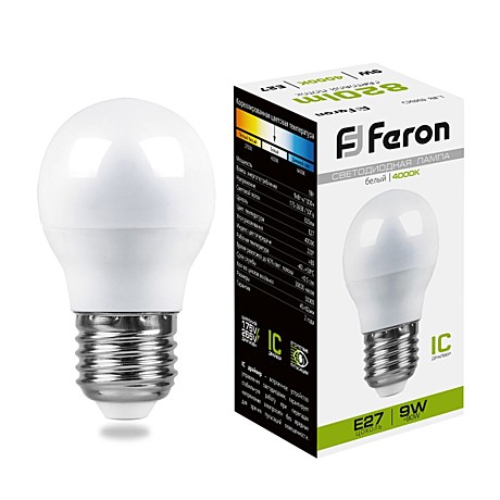 Лампа светодиодная Feron 25805 E27 9Вт 4000K