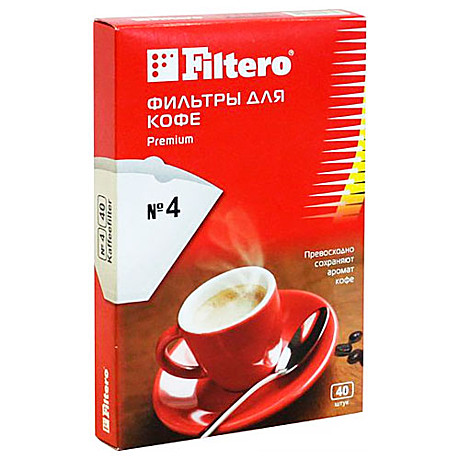 Фильтр для кофе Filtero №4 40 шт.