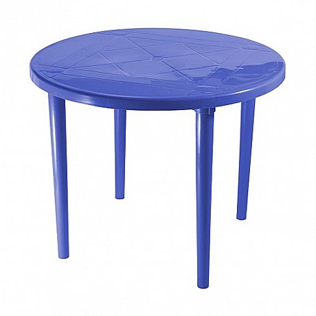 Стол пластиковый круглый синий