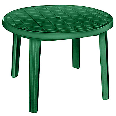 Стол пластиковый круглый зелёный