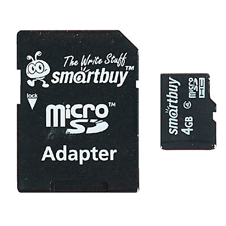 Карта памяти MicroSDHC 4Gb SmartBuy класс 10