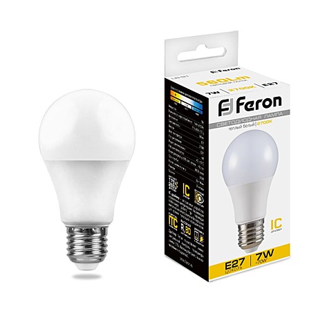 Лампа светодиодная Feron 25444 E27 7Вт 2700K