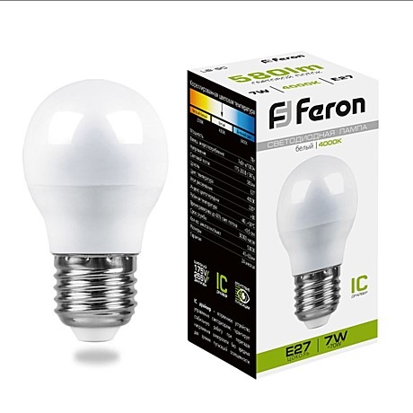 Лампа светодиодная Feron 25481 E27 7Вт 4000K