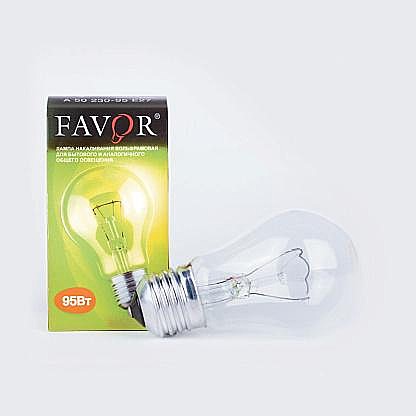 Лампа накаливания Favor 95Вт Е27