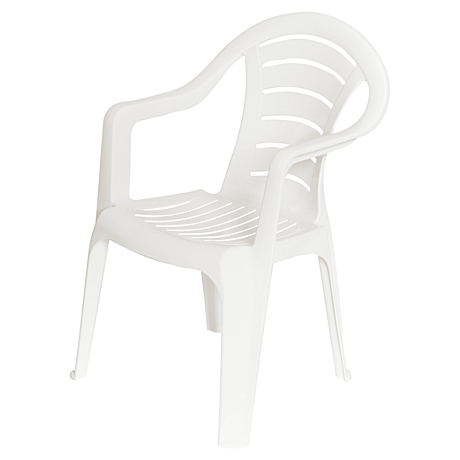 Кресло пластик белый