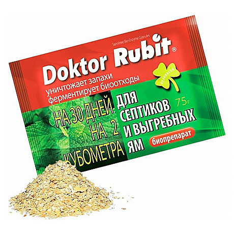 Средство Doctor Rubit 75 г для септиков и выгребных ям