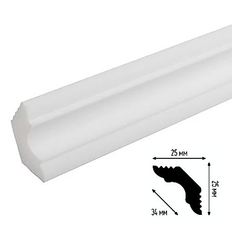 Плинтус потолочный E 25/25 Плинтекс 2 м