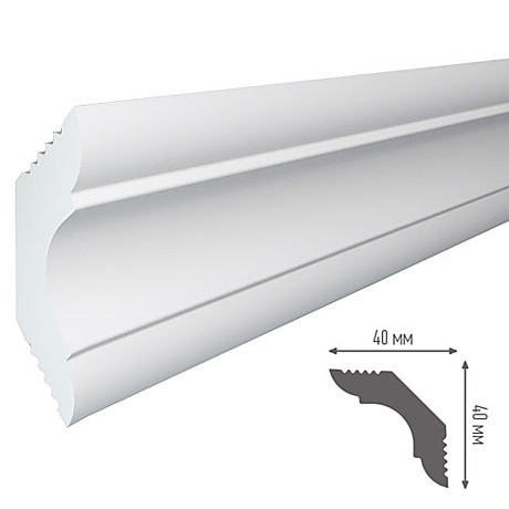 Плинтус потолочный E 40/40 Плинтекс 2 м