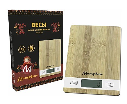 Весы кухонные Матрена МА039 бамбук
