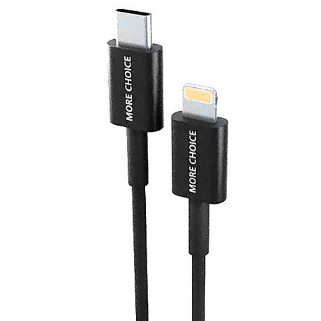 Кабель More choice Type-C Lighting К71si 3А/1м чёрный