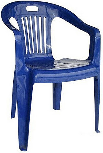 Кресло пластик синий