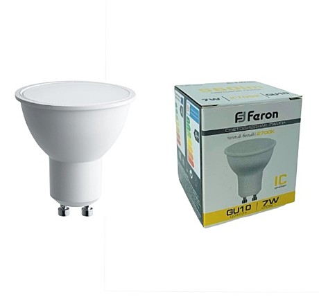 Лампа светодиодная Feron MR16 GU10 7Вт 2700К