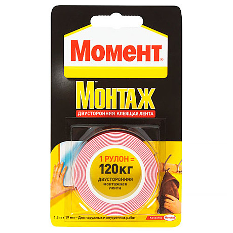 Лента монтажная Момент 1.5 м/120 кг