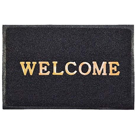Коврик придверный Welcome 40*60 см чёрный