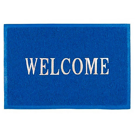 Коврик придверный Welcome  40*60 см синий