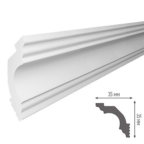 Плинтус потолочный I 35/35 Плинтекс 2 м