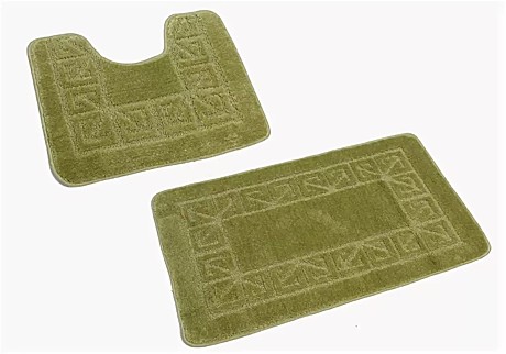 Набор ковриков для ванной и туалета Баниолин 60*100/50*60 см зеленый